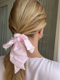 Angel Bow Scrunchie Pink