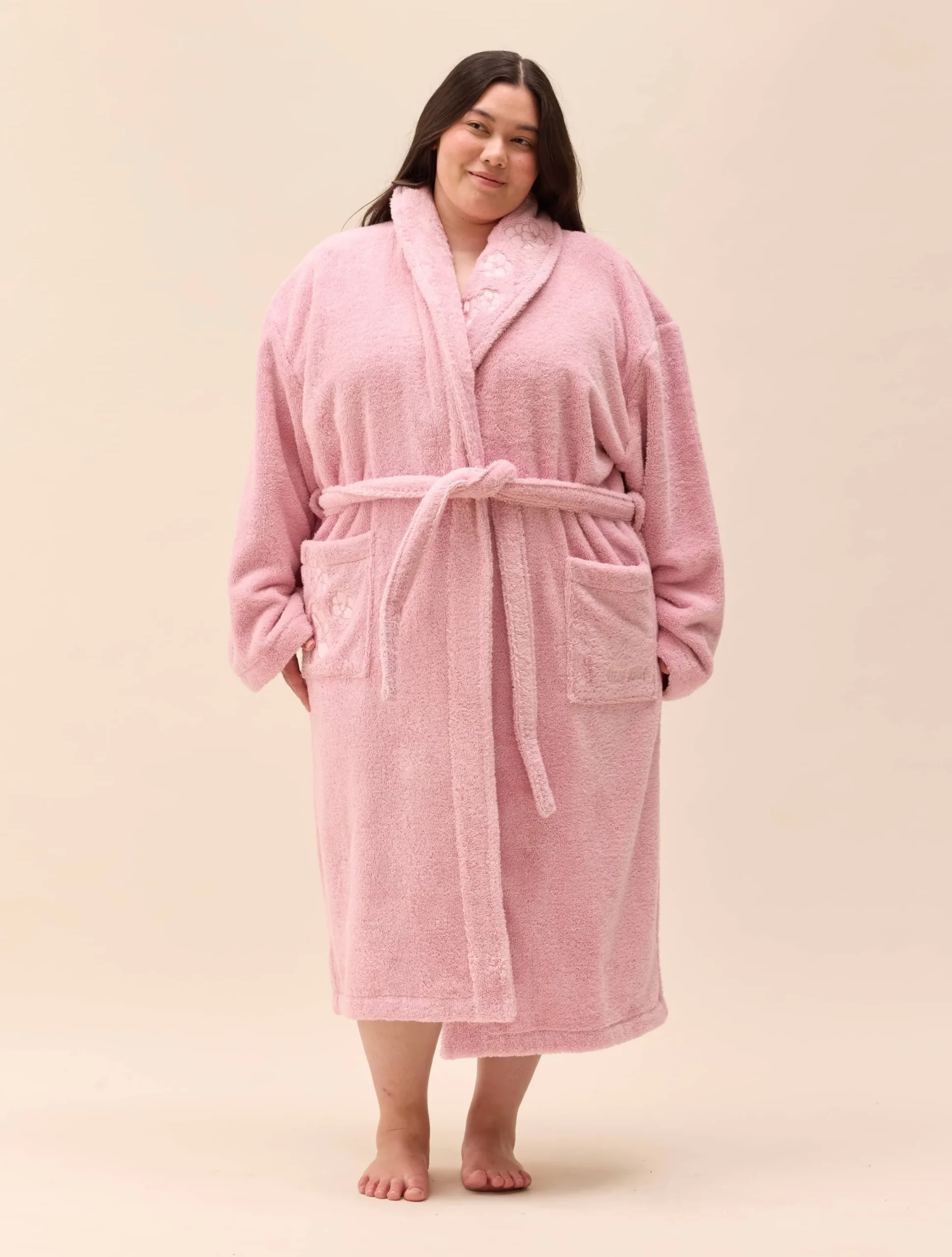 Bath Robe Pink Flower