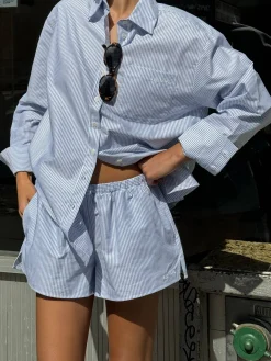 Breezy Classic Shirt Blue Stripe