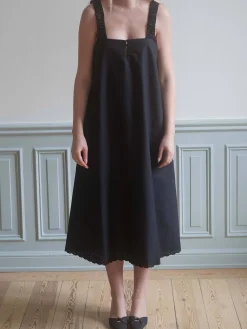 Breezy Embroidered Dress Black