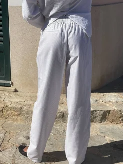 Breezy Pants Beige Stripe