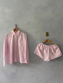 Breezy Short Shorts Pink Stripe