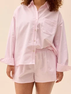 Breezy Short Shorts Pink Stripe