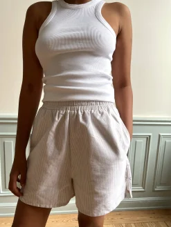 Breezy Shorts Beige Stripe