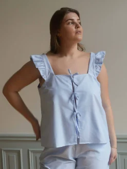 Breezy Tie Top Blue