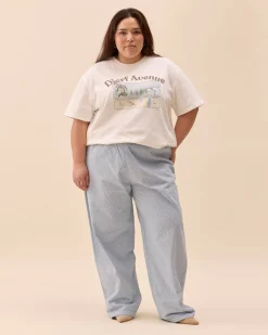 Broderie Pants Airy Blue