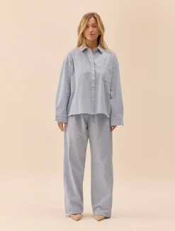 Broderie Pants Airy Blue - Tall