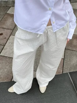 Broderie Pants White