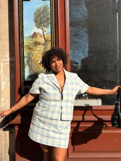 Brunch Blazer Blue Plaid