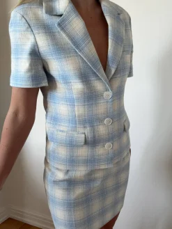 Brunch Blazer Blue Plaid