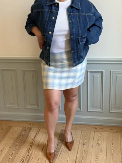 Brunch Mini Skirt Blue Plaid