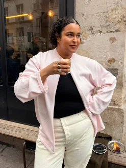 Button Up Cardigan Pink