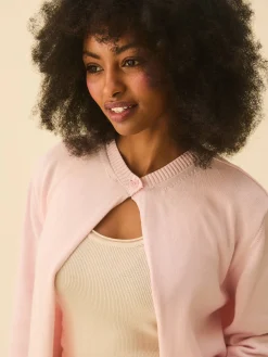Button Up Cardigan Pink