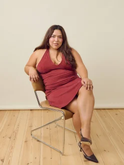 Celebration Mini Dress Burgundy