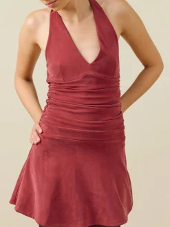 Celebration Mini Dress Burgundy