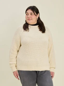 Chunky Raglan Roundneck Off White