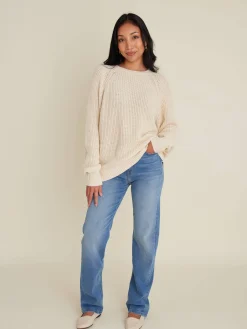 Chunky Raglan Roundneck Off White