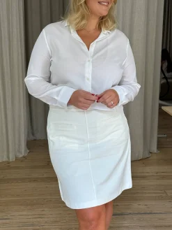 Corduroy Skirt White