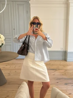 Corduroy Skirt White