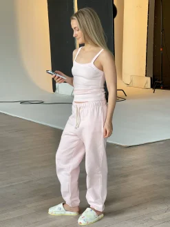Daily Tank Top Ribbed Baby Pink