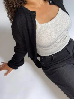 Daily Tank Top Ribbed Grey Melange