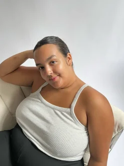 Daily Tank Top Ribbed Grey Melange