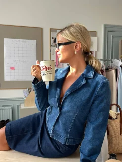 Day-to-day Denim Blazer Dark Blue