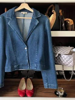 Day-to-day Denim Blazer Dark Blue