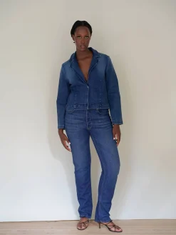 Day-to-day Denim Blazer Dark Blue