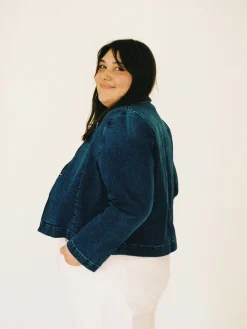 Day-to-day Denim Blazer Dark Blue