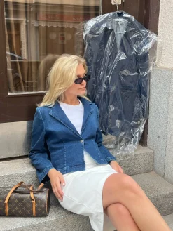 Day-to-day Denim Blazer Dark Blue