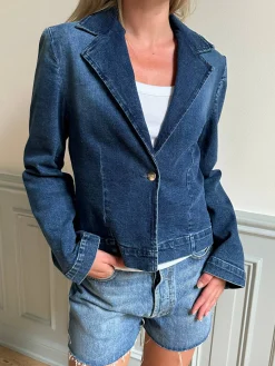 Day-to-day Denim Blazer Dark Blue