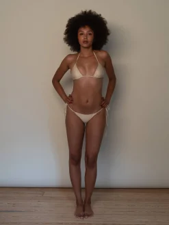Divine Satin Bikini Bottom Sand Castle