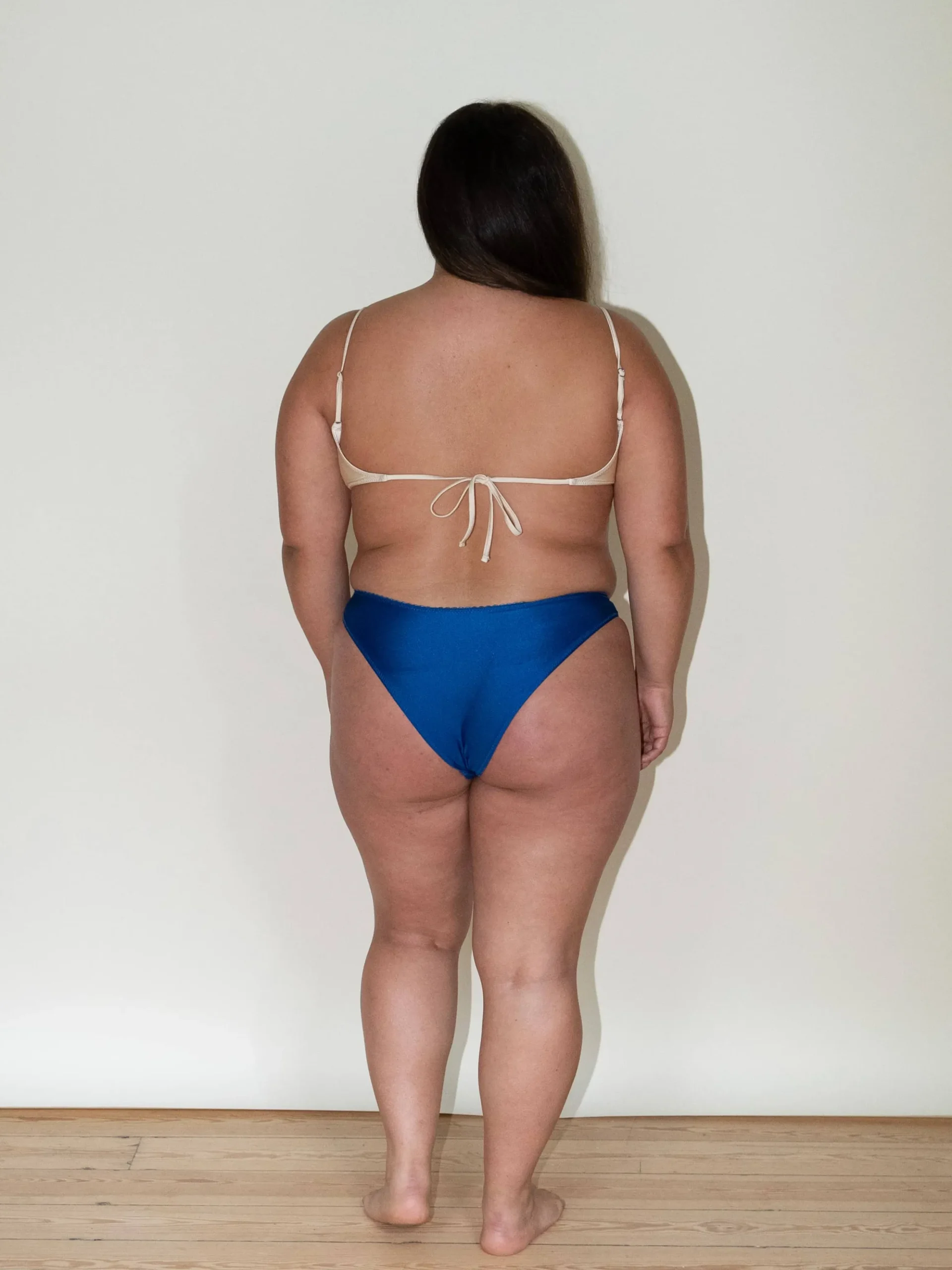 Dove Satin Bikini Bottom Deep Blue