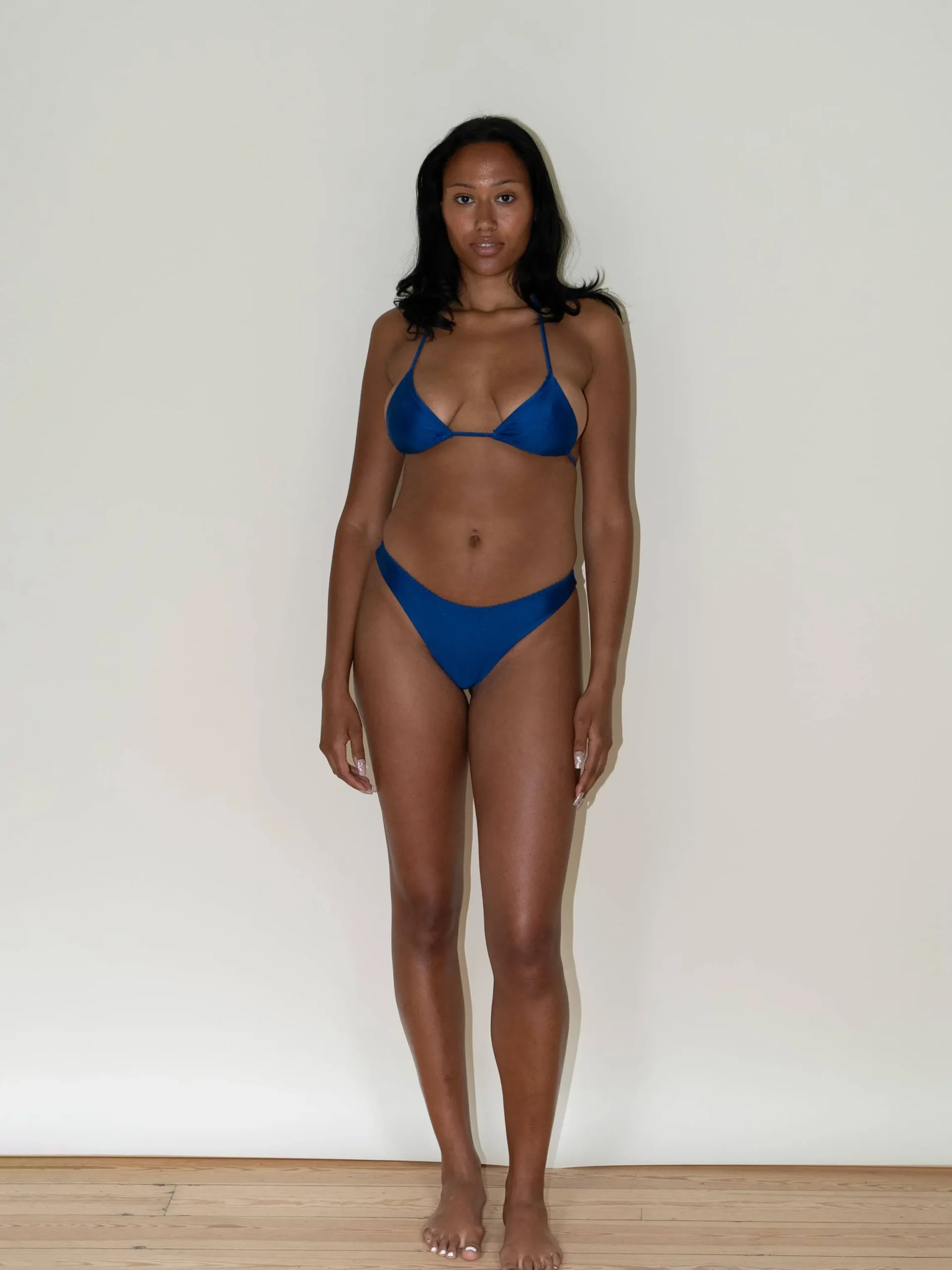 Dove Satin Bikini Bottom Deep Blue