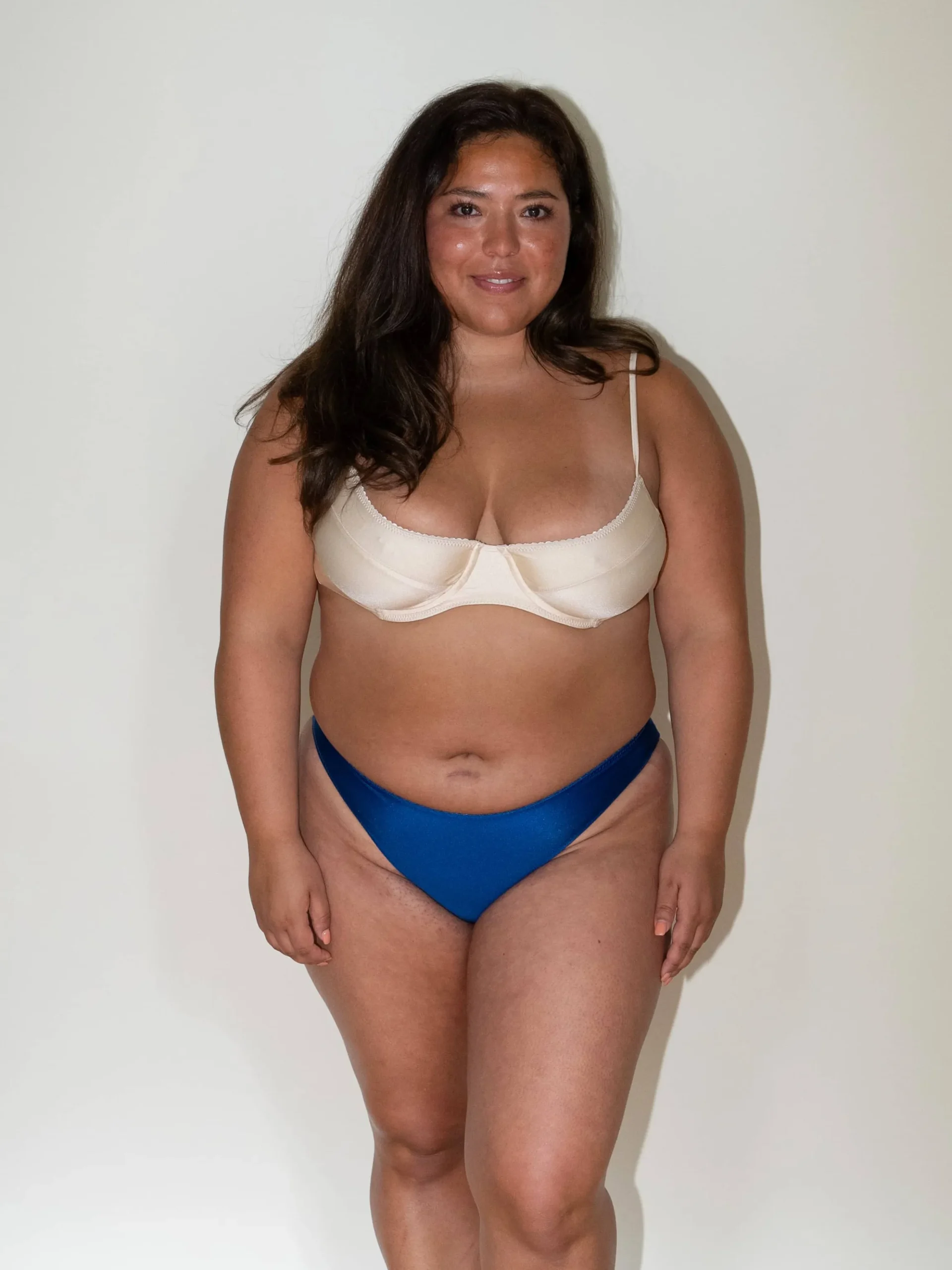 Dove Satin Bikini Bottom Deep Blue