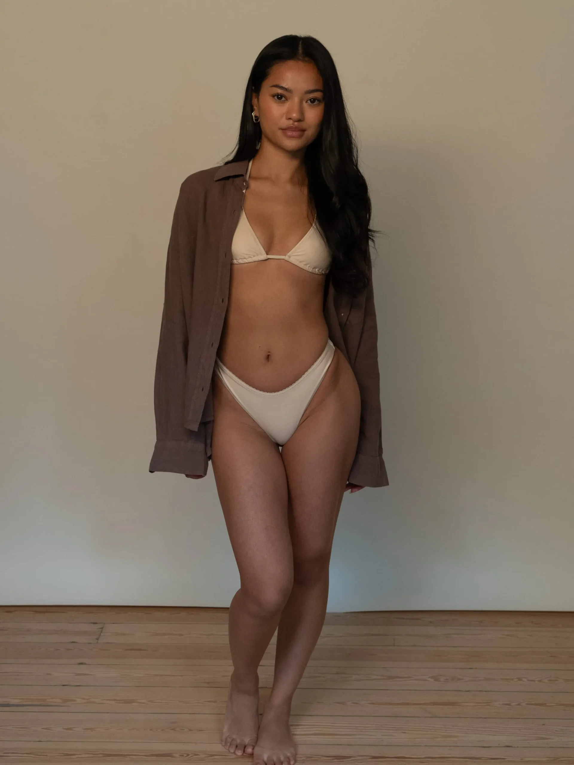 Dove Satin Bikini Bottom Sand Castle