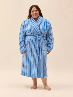 Essential Robe Blue Stripe