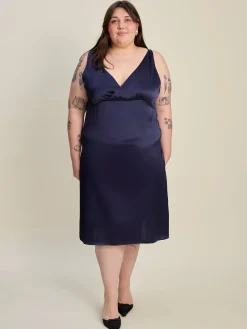 Evening Midi Dress Midnight Blue
