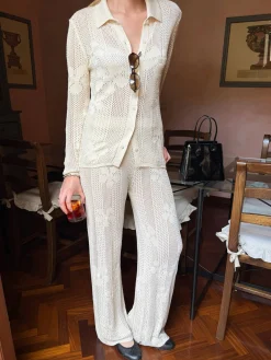 Flower Pants Ivory