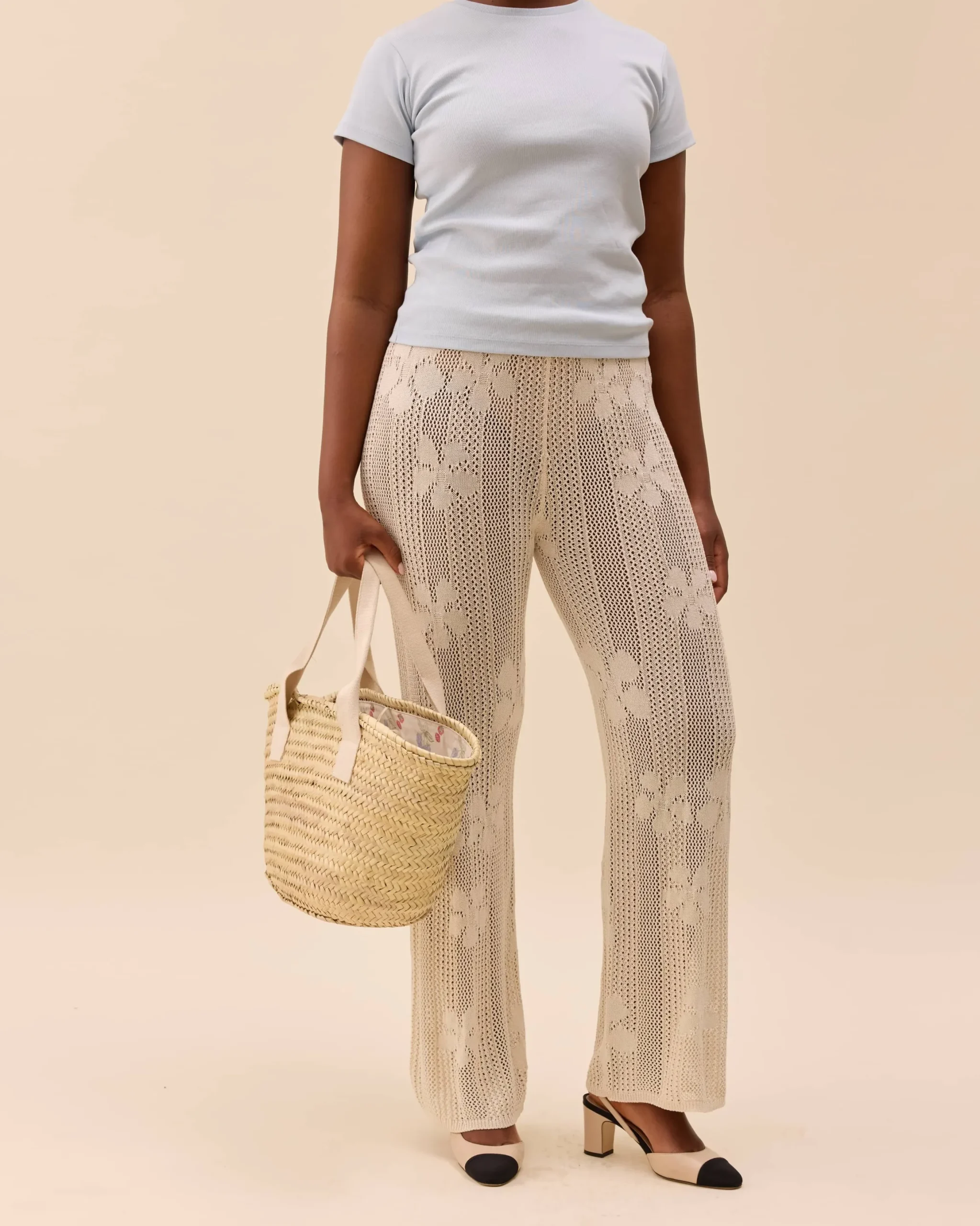 Flower Pants Ivory