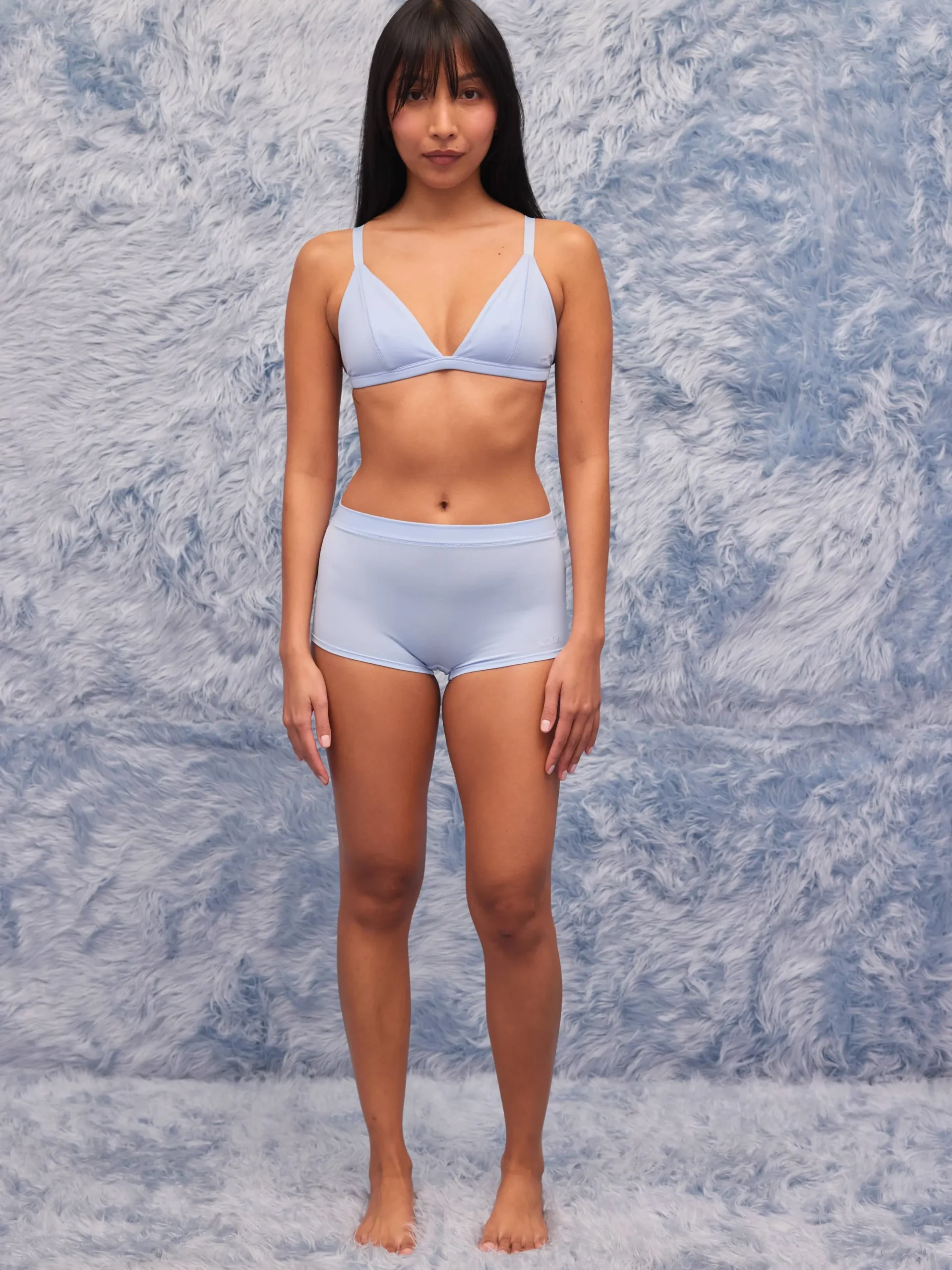 Go Close Triangle Bralette Blue