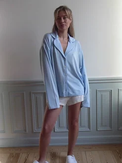 Go Slow PJ Shirt Blue