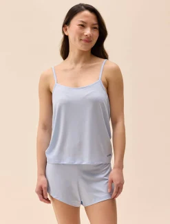 Go Slow Strap Top Blue