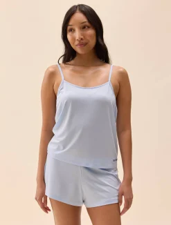 Go Slow Strap Top Blue