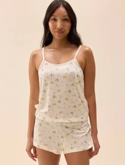 Go Slow Strap Top Marula Bloom