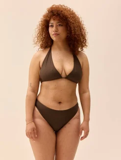 Halterneck Bikini Top Cocoa