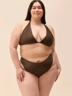 Halterneck Bikini Top Cocoa