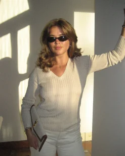 Knitted Long Sleeve Top Taupe