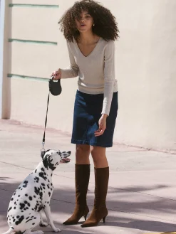 Knitted Long Sleeve Top Taupe